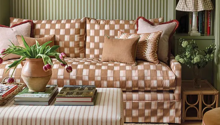 Check Upholstery Fabric