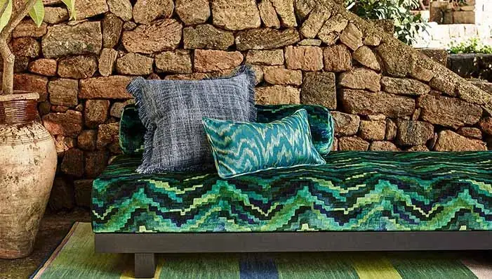 Green Velvet Upholstery Fabric