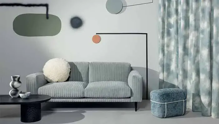 Grey Velvet Upholstery Fabric