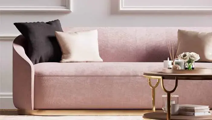Pink Velvet Upholstery Fabric