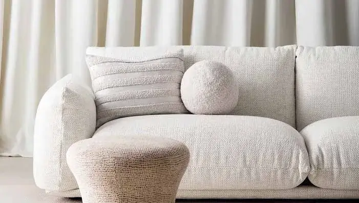 White Velvet Upholstery Fabric