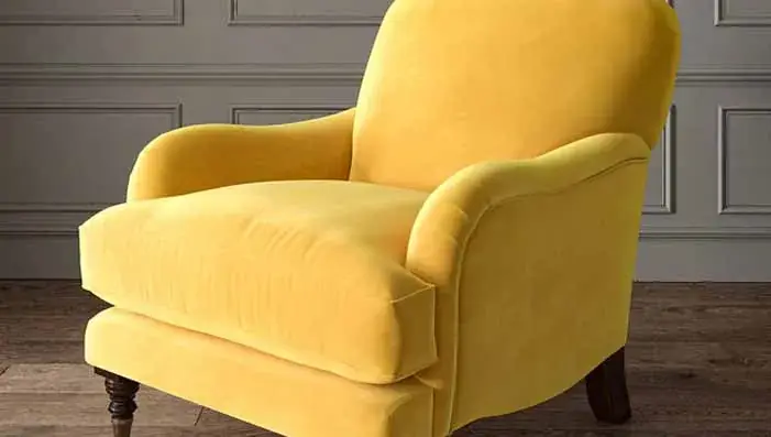 Yellow Velvet Upholstery Fabric