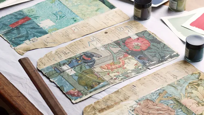 Original William Morris wallpaper archive designs