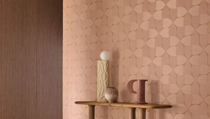 Casamance Striato-Textures wallpapers featuring realistic plaster finishes, mineral textures and architectural wallcoverings