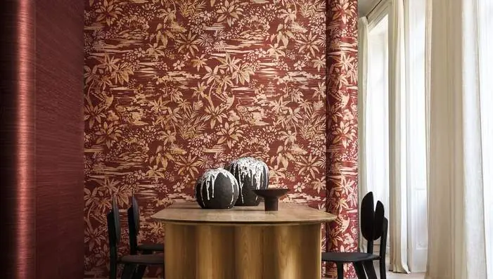 Casamance Midori wallpapers featuring handcrafted Japanese-inspired landscapes, abaca textures and luxurious natural materials