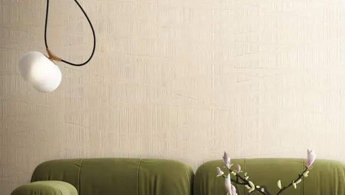 Maya Romanoff Conduit wallpaper featuring handcrafted texture with metallic highlights