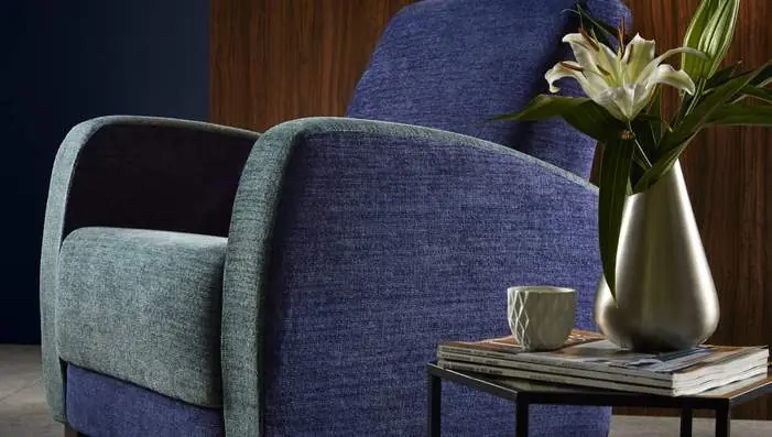 Sekers Ballantrae faux wool upholstery fabrics with classic woven texture