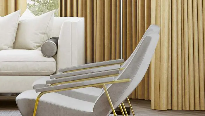 Sekers Grandeur sustainable drapery fabrics styled in a luxury hotel interior