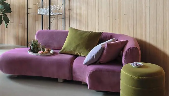 Sekers Riga velvet upholstery fabrics styled in an elegant hospitality interior