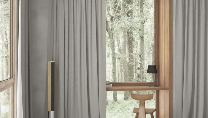 Sekers Rochelle blackout curtain fabric with elegant textured jacquard finish