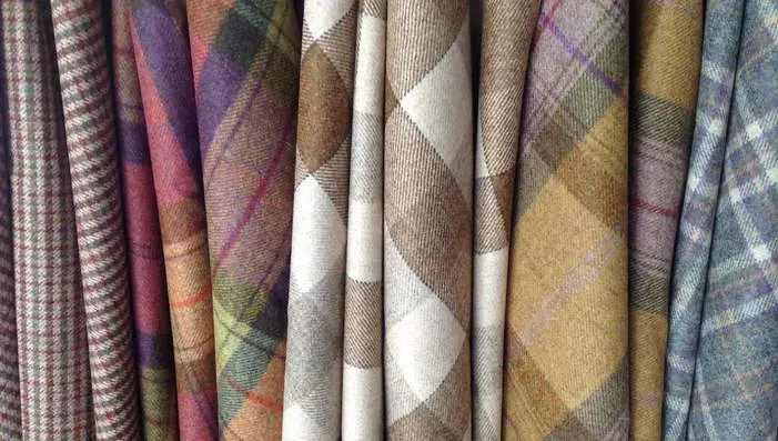 Sekers Rossall British wool fabrics styled in a refined hospitality interior