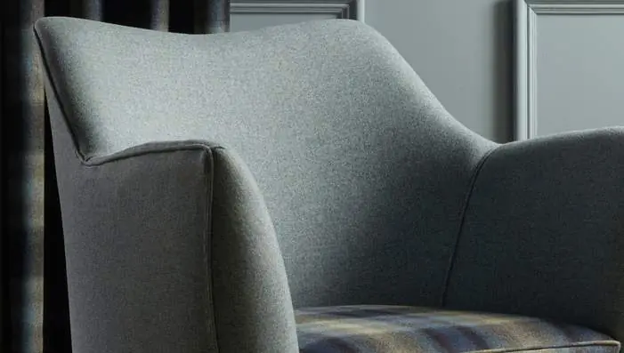 Sekers Selkirk luxury wool fabrics featuring checks and textured weaves