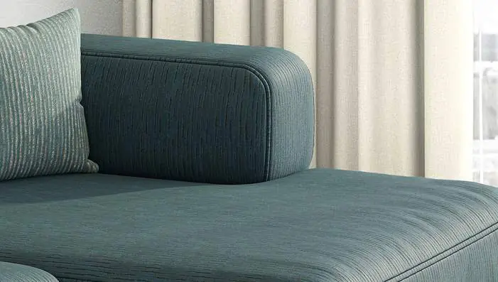Sekers Soho striped velvet upholstery fabric styled in a luxury interior