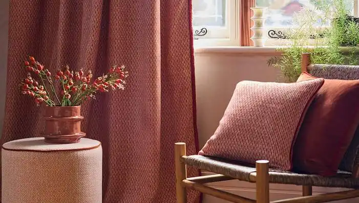 Linwood Lamorna textured woven fabrics for curtains and upholstery
