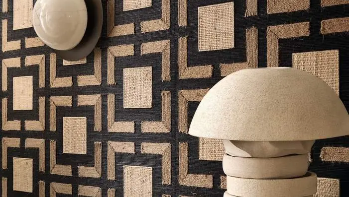 Casamance Taormina wallpapers featuring handcrafted raffia, jute and sisal textures inspired by Sicilian artisan weaving