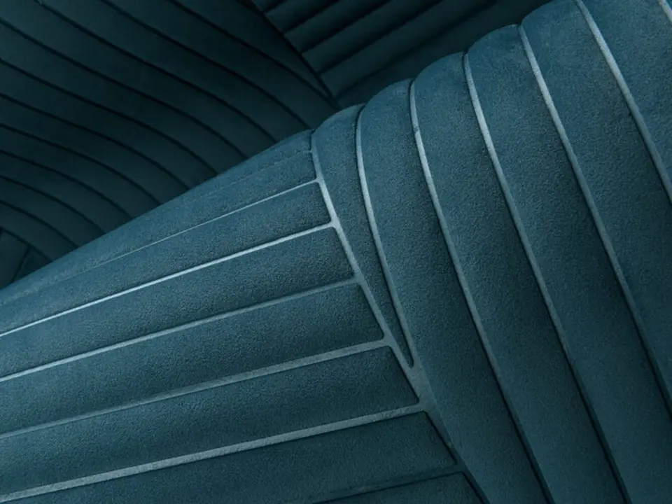 Arte Shibumi wallpaper Azure 72530, tactile 3D textured luxury velvet wallpaper with flowing relief