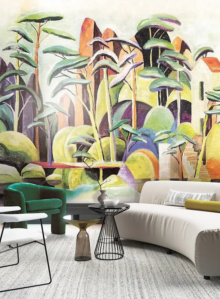 bright green wallpaper