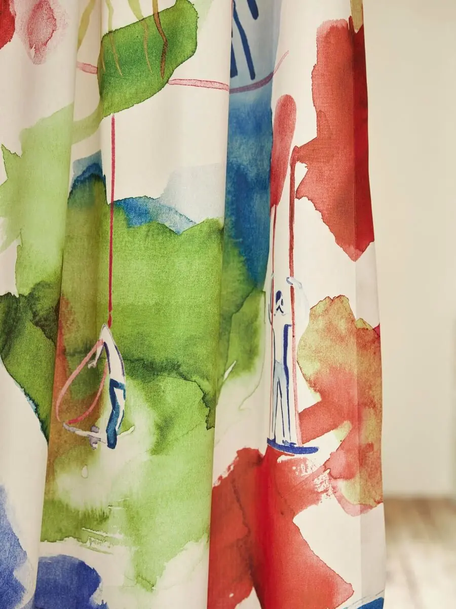 Pierre Frey Les Acrobates Fabric Multicolore F3722001
