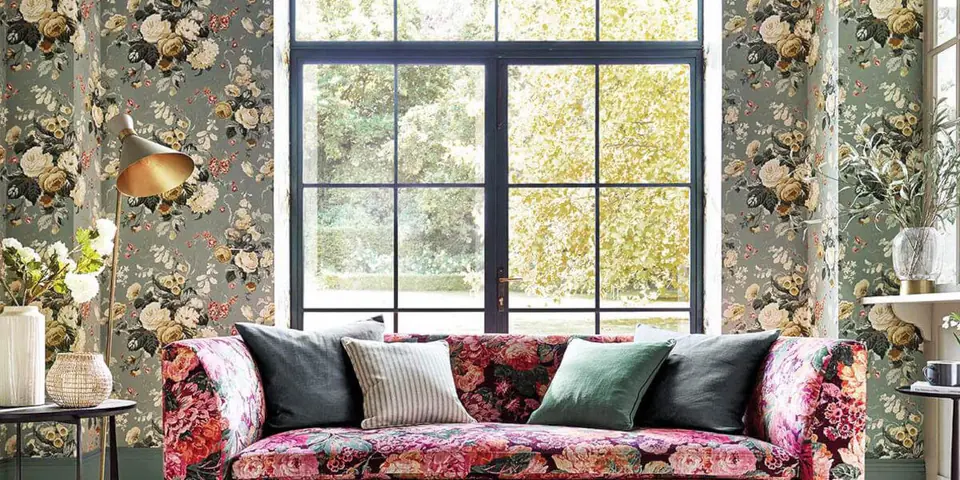 Floral Wallpaper from Sanderson Stapleton Park Wallpaper
