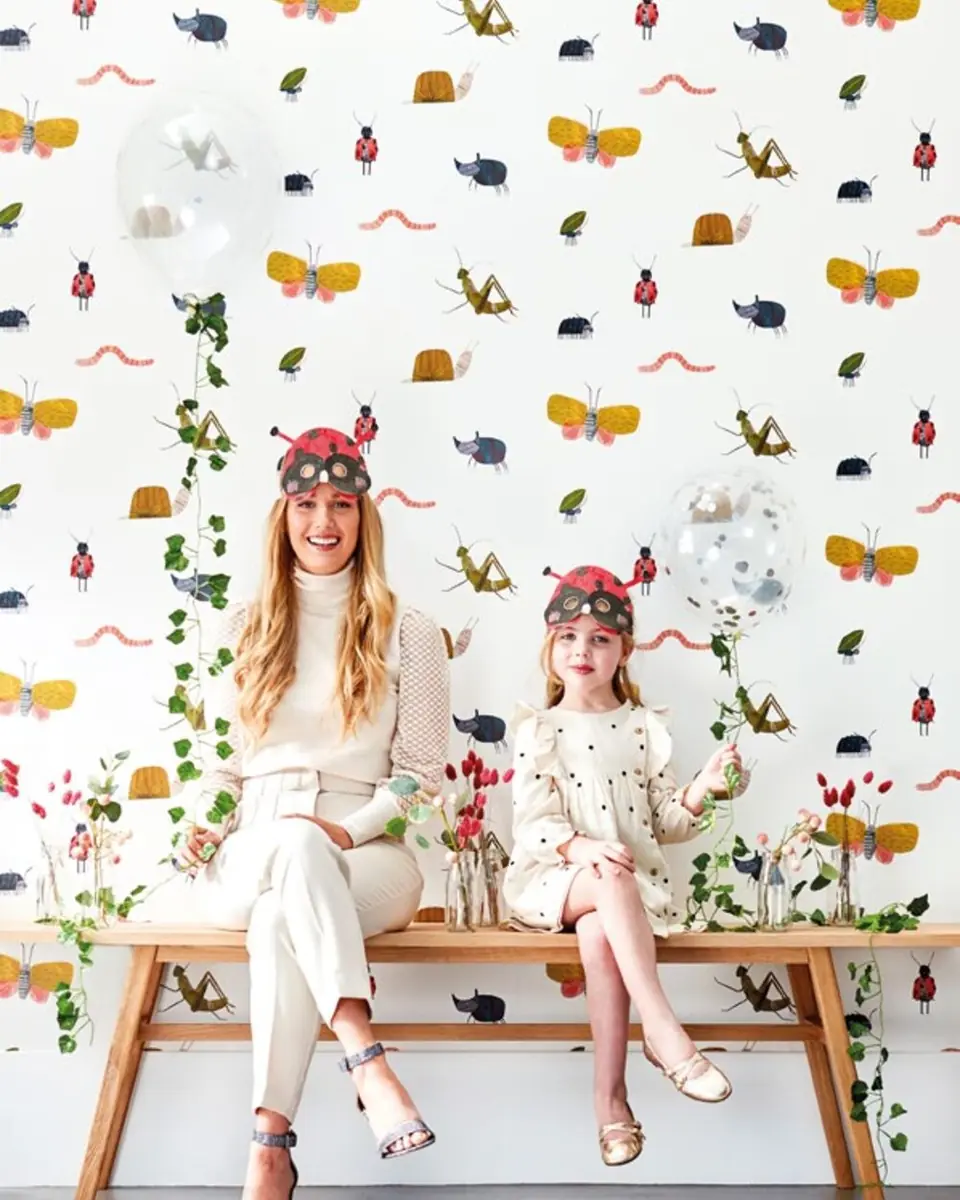 Harlequin Garden Friends wallpaper with coordinating fabrics