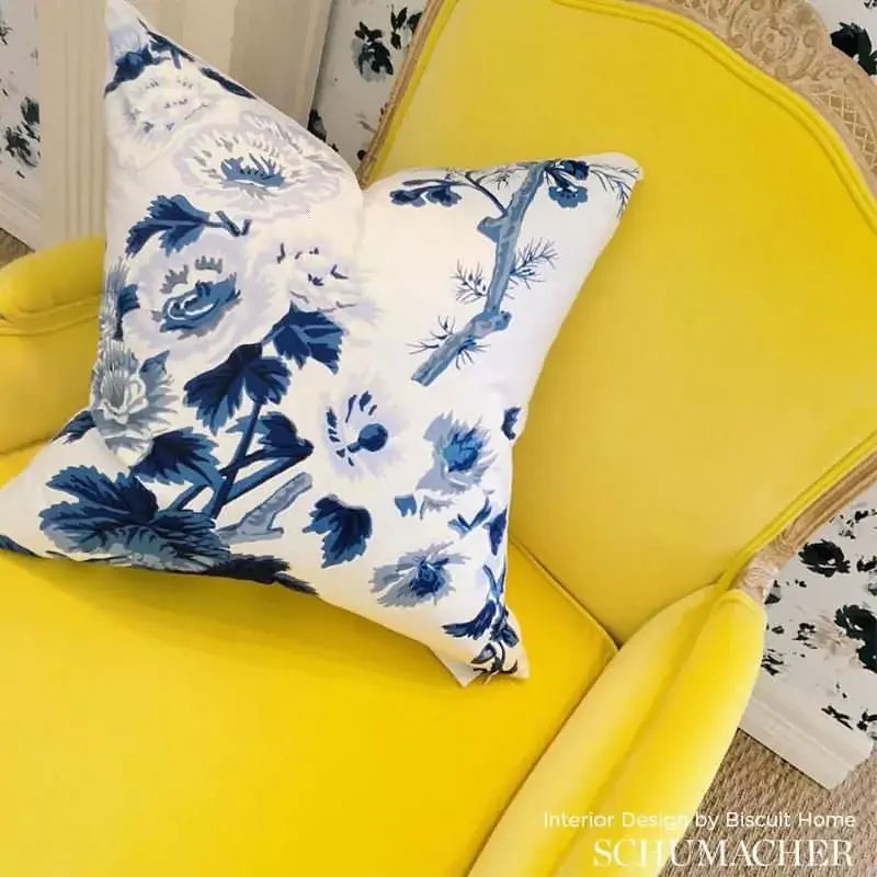Matching Fabric and Wallpaper Hollyhock from Schumacher