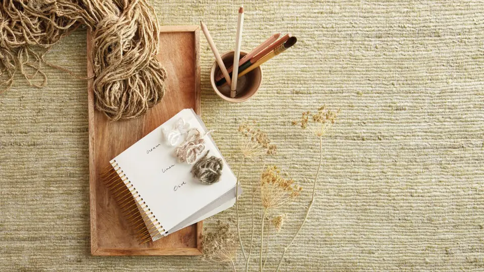 Omexco Loom Stories wallpaper LS207, woven textile wallpaper with soft natural texture