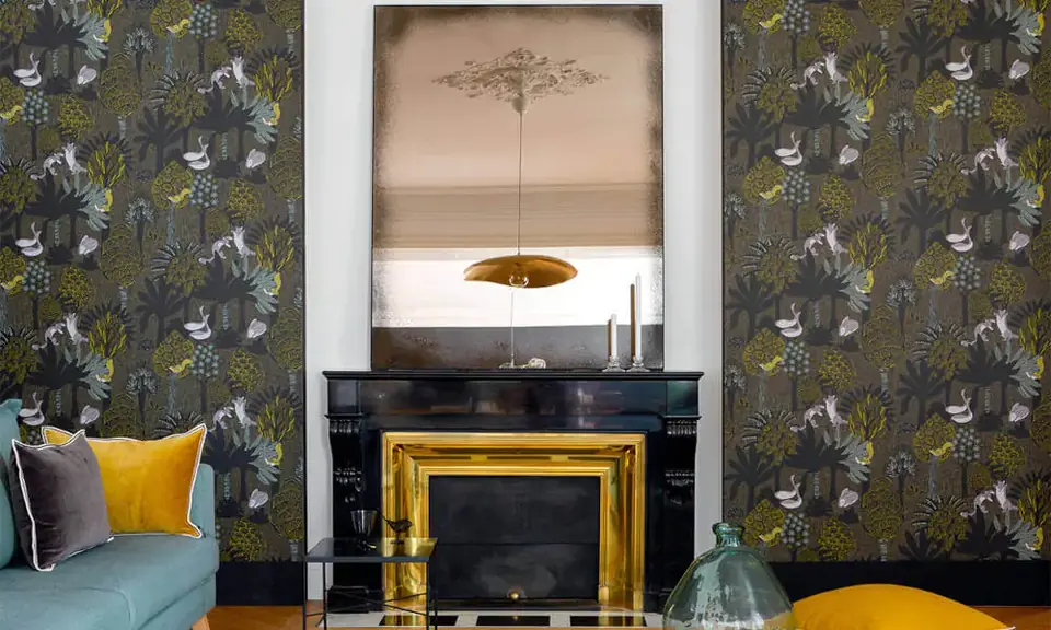 Matching Wallpapers and Fabrics through Colour Elitis Renard Wallpaper