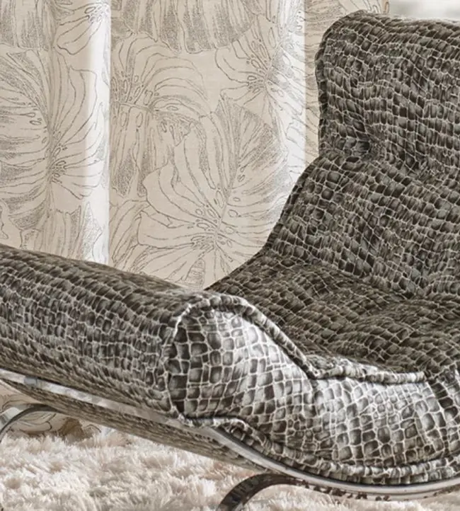 Plantation House tropical animal print fabric by Zinc on upholstery and cushions