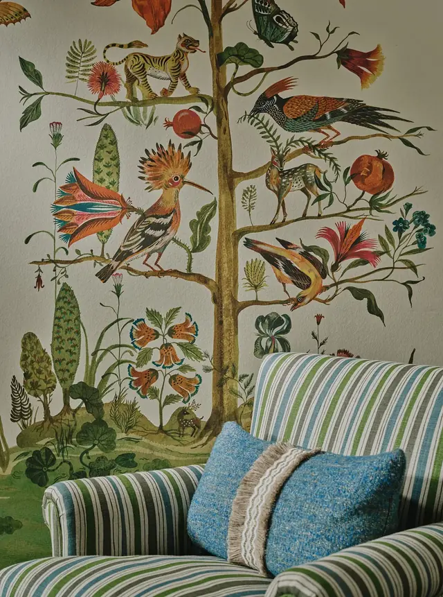 Christopher Farr Cloth patterned fabric used in a contemporary interior