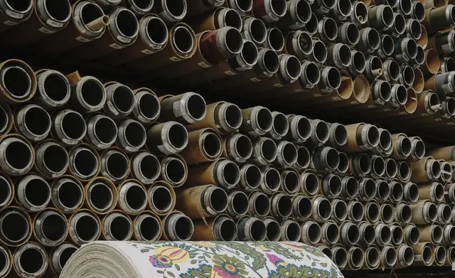 Rows of textile screens at a mill producing Christopher Farr Cloth fabric
