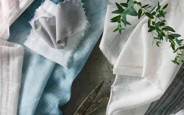 Clarke and Clarke soft plain and semi plain furnishing fabrics