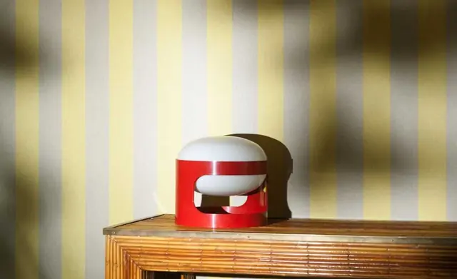 Dedar Serenissima striped wallpaper in a contemporary interior