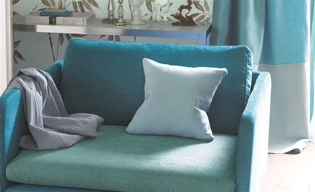 Designers Guild upholstery fabric used on a contemporary seat