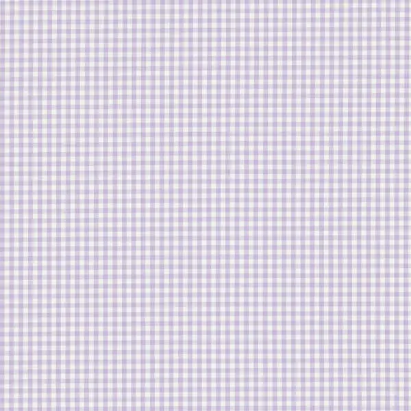Fine gingham check fabric formed by crossing pale coloured and white stripes