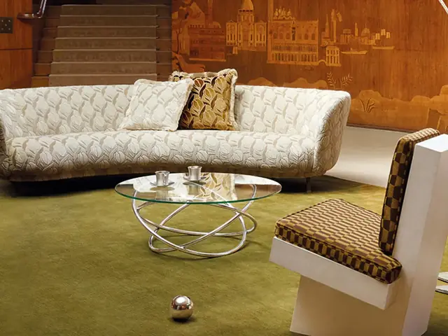 Kirkby Design Ornate textured fabric used on contemporary seating
