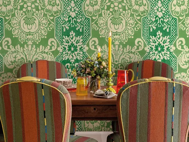Kit Kemp Wallpapers II by GP and J Baker in a colourful interior