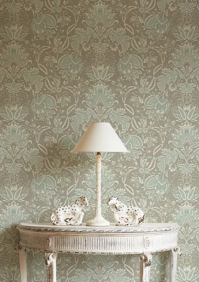 Lewis and Wood Wykeham Casement floral wallpaper supplied in a 138cm wide format
