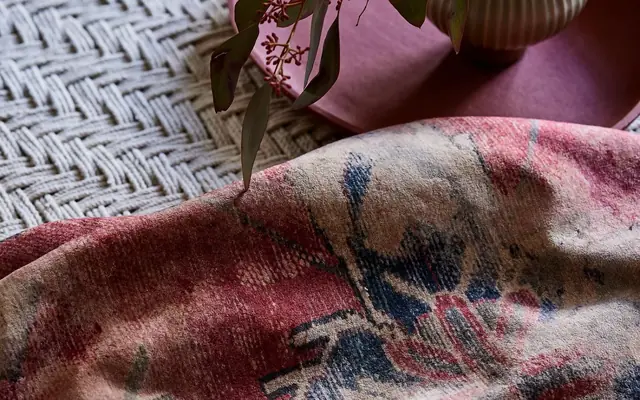 Close-up of Linwood fabric for an interior project