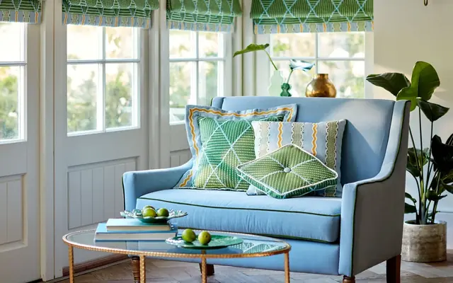 Linwood Titania fabric used for a Roman blind