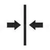 Straight match wallpaper symbol showing the pattern aligning at the same height