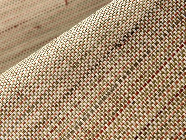 Close-up of woven natural wallcovering texture