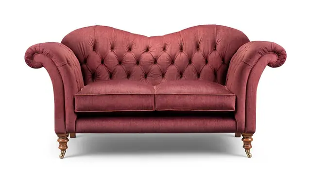 Chesterfield sofa example showing a deeply buttoned upholstery style