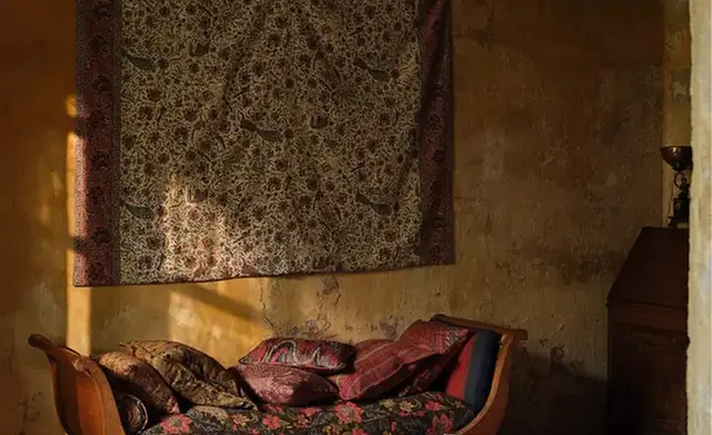 Zoffany decorative fabrics in a richly layered interior