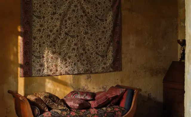 Zoffany Rare Textiles fabrics layered in a historic interior