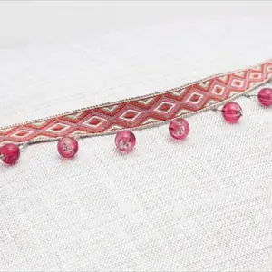 Veneto Bead Fringe Camellia T74-06