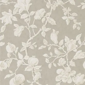 Magnolia and Pomegranate Silver Linen 215722