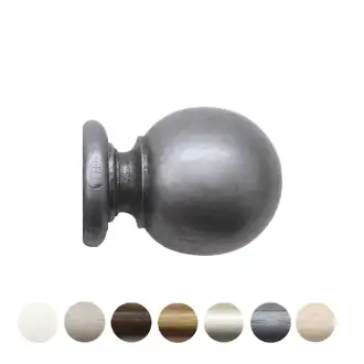 Jones Grande 63mm Pewter Curtain Pole Ball Finial