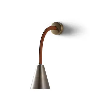 Huxley Flexible Wall Light TWL131 Tan with Antique Brass