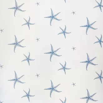 Starfish Wallpaper Blue On Parchment