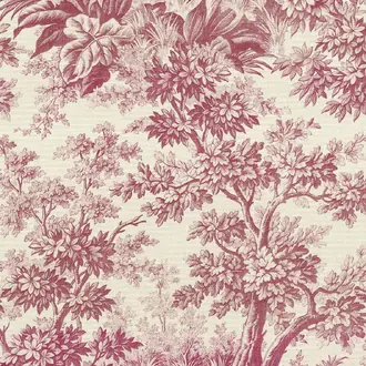 Stag Toile Burgundy